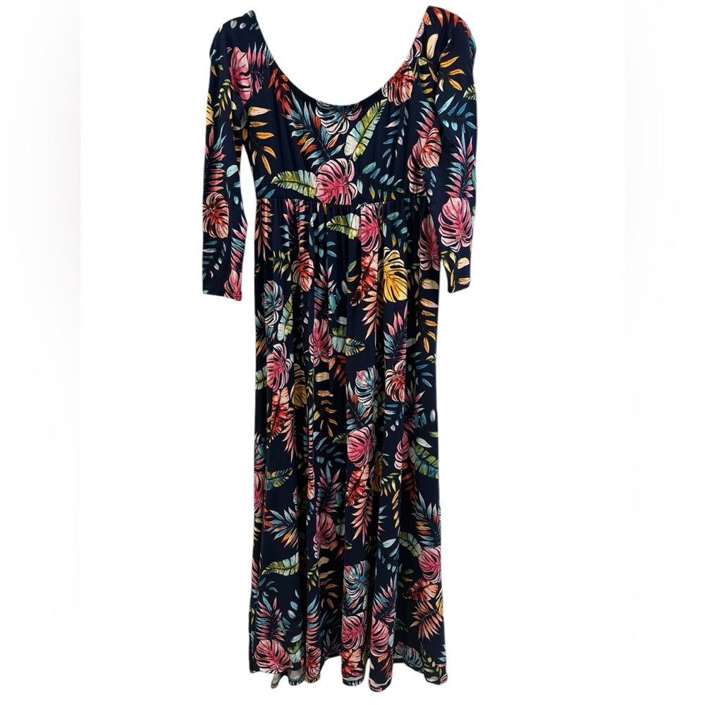 Mother bee maternity Ruched Open Shoulder Maternity Dress size XL EUC